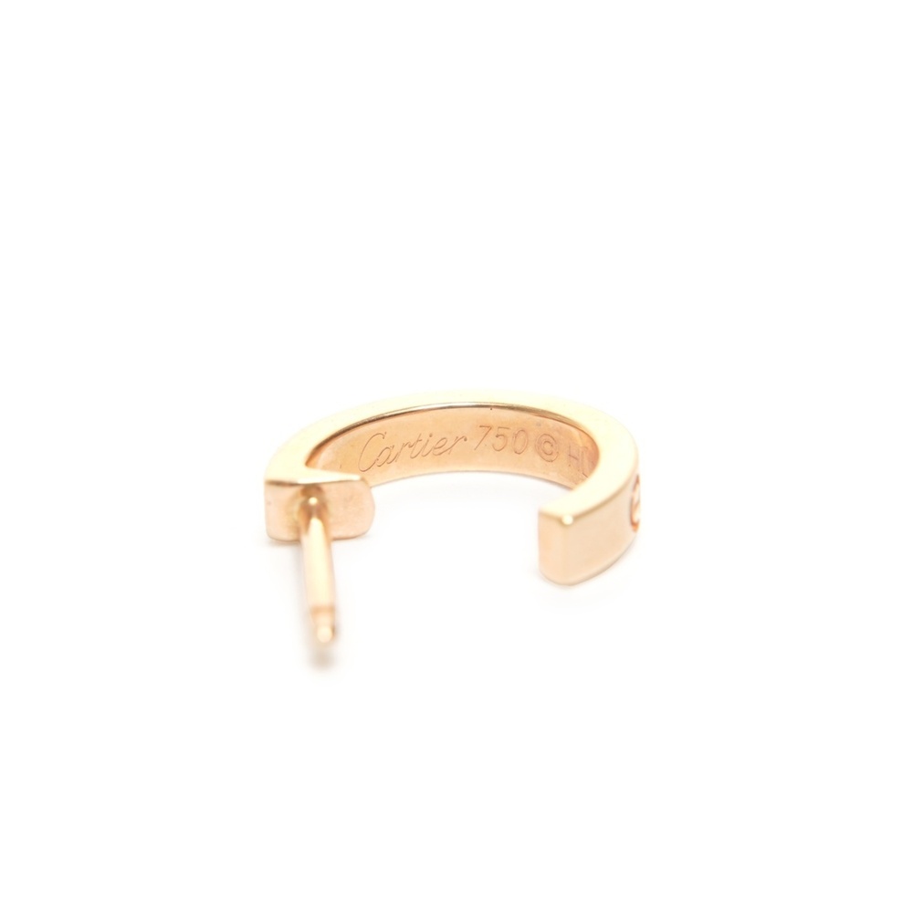 Cartier Love Small Hoop Earrings, 18K 750 Pink Gold - Picture 6 of 9